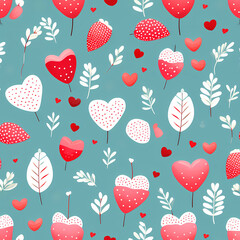 seamless pattern with hearts