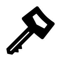 Key security solid glyph icon illustration