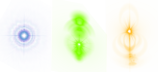 lens flares on transparent background