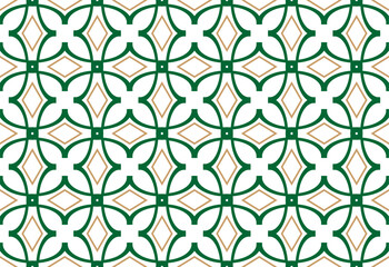 Seamless pattern with symmetric geometric ornament. Ornamental mosaic texture. Kaleidoscope abstract background abstract golden classic pattern. 