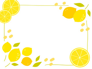レモンのフレーム - obrazy, fototapety, plakaty