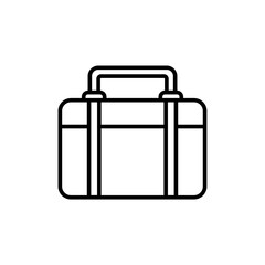 Briefcase outline icons, minimalist vector illustration ,simple transparent graphic element .Isolated on white background
