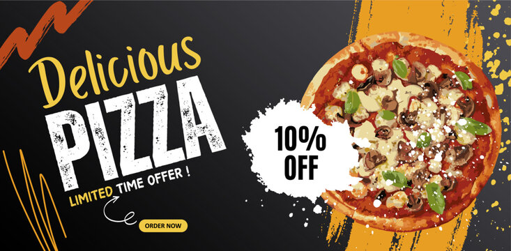 Special delicious pizza social media post template