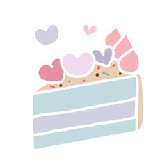 Cheese cake with hearts 