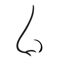 nose line vector illustration