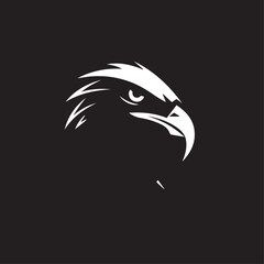Eagle in cartoon, doodle style. Isolated 2d vector illustration in logo, icon, sketch style, Eps 10, black and white. AI Generative