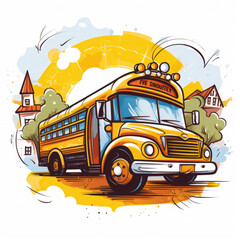 Back to school bus, school bus, school bus with supplies, School bus design, 100 days of school bus