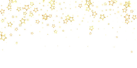 Gold sparkling star confetti. - obrazy, fototapety, plakaty