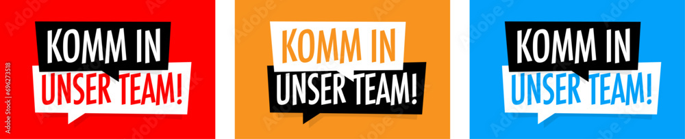 Wall mural Komm in unser Team