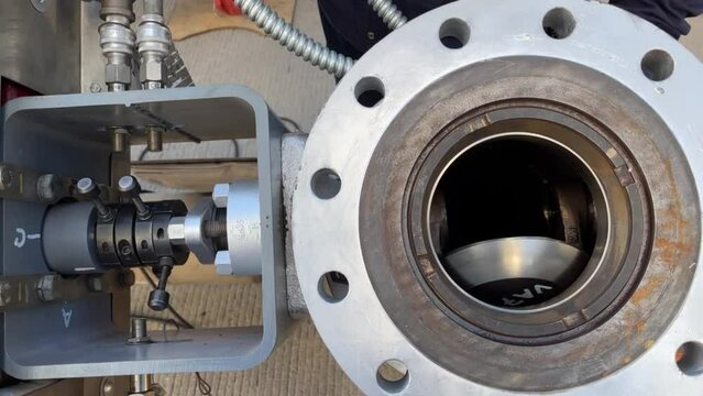 Opening of an industrial valve with pneumatic actuator