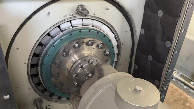 Rotor of a shaft of an industrial electric generator machine