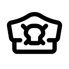 Pirate Hat Line UI Icon