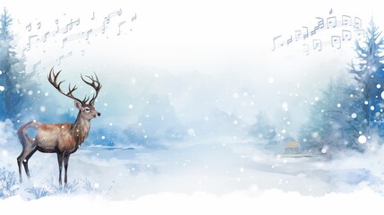 Deer in Winter Wonderland