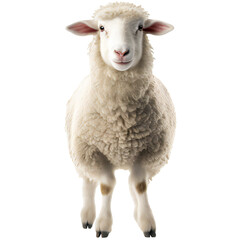 Cute sheep isolated on transparent