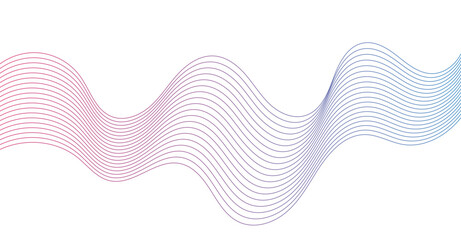 Flowing Wave Pattern Halftone Curve Shape on Transparent Background	