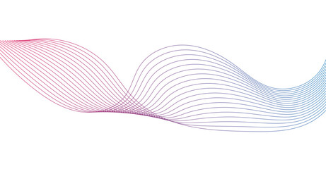 Flowing Wave Pattern Halftone Curve Shape on Transparent Background	