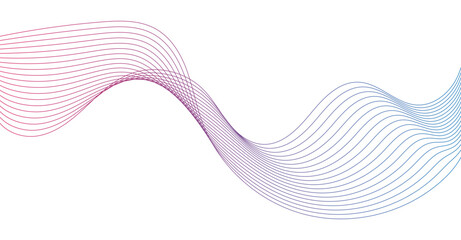 Flowing Wave Pattern Halftone Curve Shape on Transparent Background	