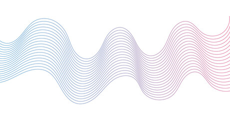 Flowing Wave Pattern Halftone Curve Shape on Transparent Background	