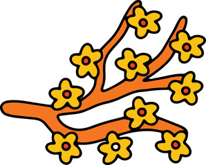 Hand drawn doodle vector illustration of Chinese New Year | poster template icon asset