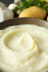 Mashed potatoes, concept of tasty and delicious food