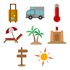 beach clip art set