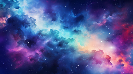 Galactic Dreamscape: A Symphony of Stardust and Iridescent Colors