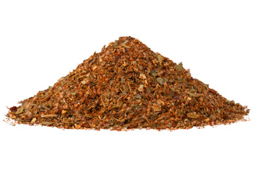 Seasoning for barbecue isolated on a transparent background.