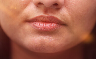close up image of womans face focusing the lower portion
