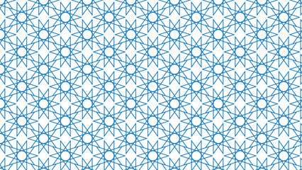 Repeating Pattern of Abstract Colorful Star and Hexagon Vector Background
