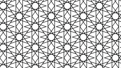 Repeating Pattern of Abstract Colorful Star and Hexagon Vector Background
