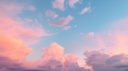 A Colorful Sky with Dreamy Clouds - obrazy, fototapety, plakaty