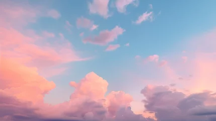 Zelfklevend Fotobehang A Colorful Sky with Dreamy Clouds © mattegg