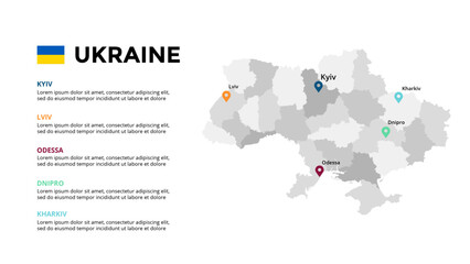 Ukraine Infographic maps for countries elements design for presentation, can be used for presentation, workflow layout, diagram, annual report, web design.