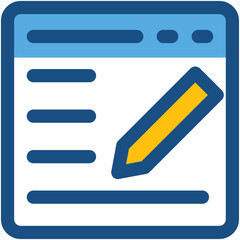 Obraz premium Web Editor Colored Vector Icon