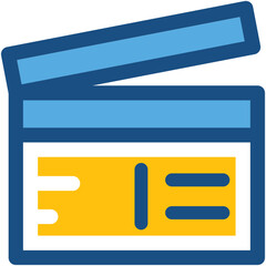Clapperboard Colored Vector Icon