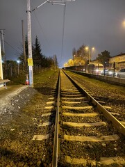 railway in the night