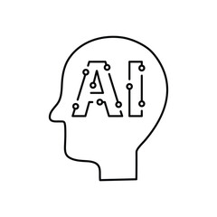 ai icon vector Artificial intelligence icon logo 