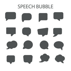 set of Speech bubble line icons vector , speech bubble chat vector