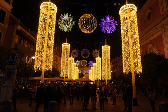 Luci di natale a Siviglia