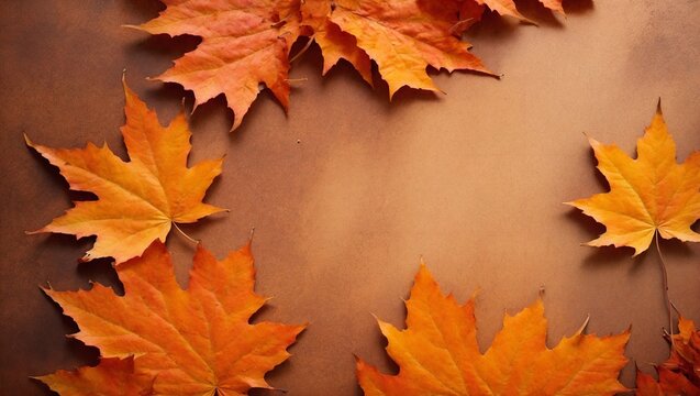 Maple leaf border background