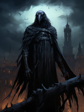 crow lord illustration - generative ai