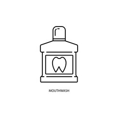 Mouthwash concept line icon. Simple element illustration. Mouthwash concept outline symbol design.