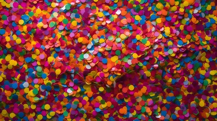 Colorful, round confetti. as abstract background, wallpaper, banner, texture design with pattern -...