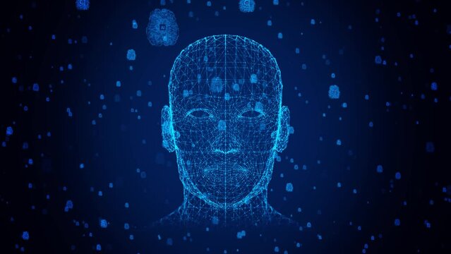Futuristic Artificial intelligence AI Machine Learning, robot human big data network connection background, 4K 3D science technology, innovation. human robots, Virtual reality metaverse, AI, AR, VR,