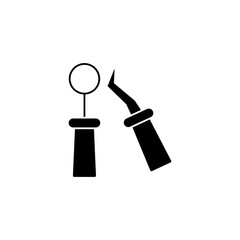 dentist tools concept line icon. Simple element illustration. dentist tools concept outline symbol design.