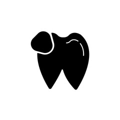 dental filling concept line icon. Simple element illustration. dental filling concept outline symbol design.