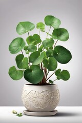 pilea plant, pot of gold