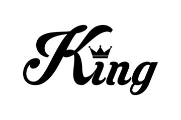 Modern Design Template. King logo vector template for t-shirt. Luxury logo design. Royalty logo design