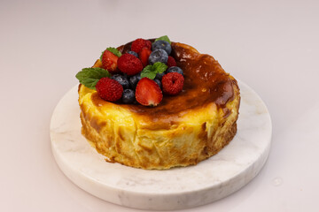 Homemade Basque Burnt Cheesecake or San Sebastian Cheesecake