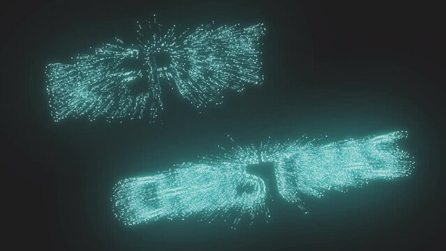 Merry Christmas celebration burst full HD with Alpha Cyan Particles